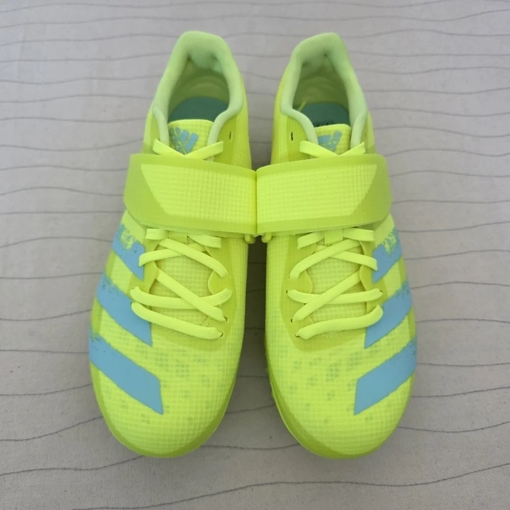 Adidas Mens Adizero HJ Solar Yellow Aqua Track & Field Shoes FW2244 Size 7.5 - Picture 3 of 11